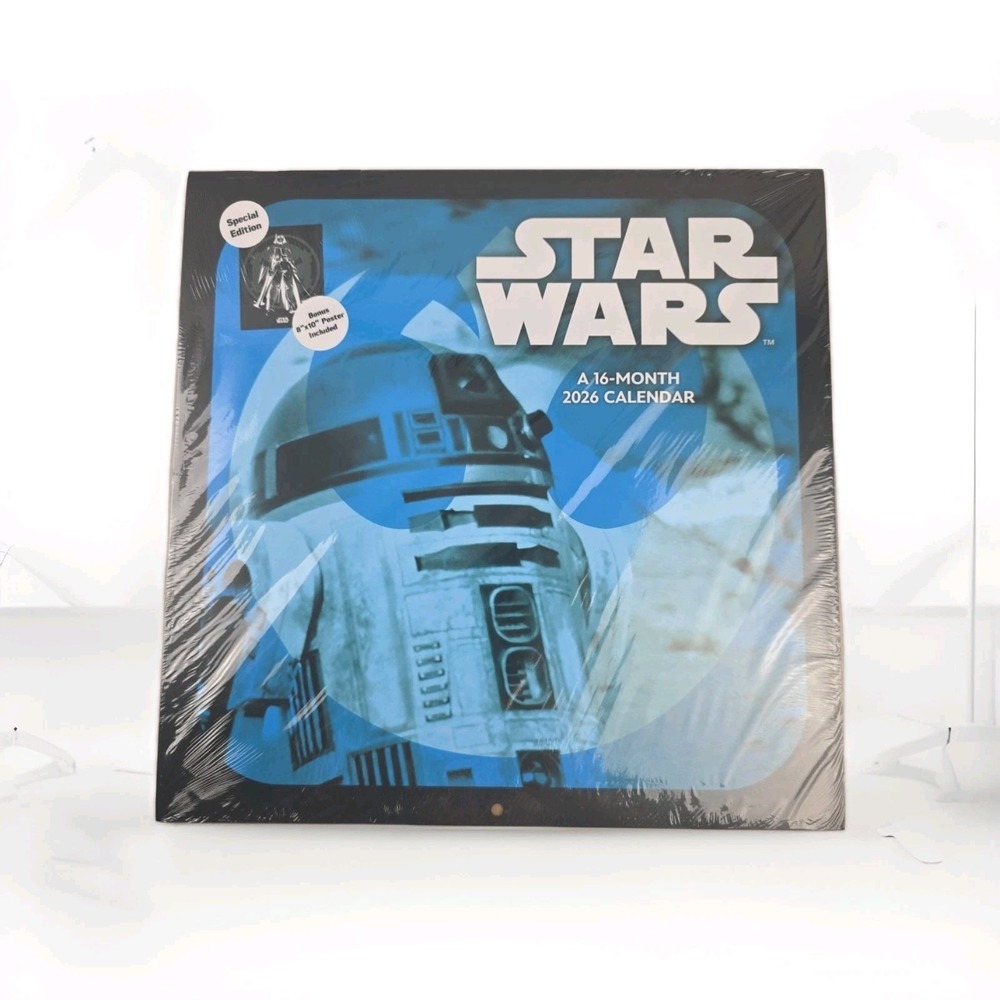 Trends International, ‎ Star Wars Exclusive with Bonus Print 2026 Wall Calendar,